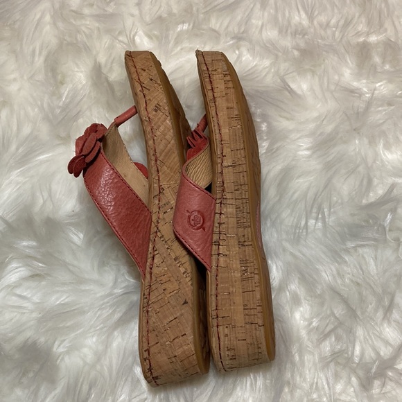 BORN Pink Floral Leather Sandals - Picture 6 of 10